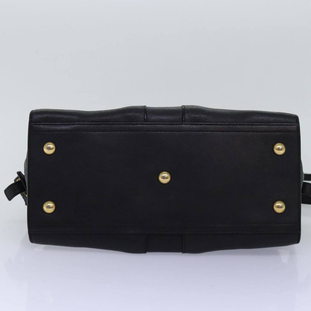 SAINT LAURENT Cavass Chic Mini Hand Bag Leather 2way Black 311222 Auth yk12857 - Picture 5 of 16